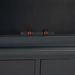 Florence Midnight Grey Painted Oak 2 Door Wardrobe With Drawers -Furniture Specialty Store SWO GWR MG 4