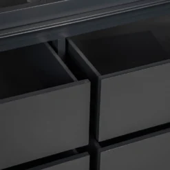 Florence Midnight Grey Painted Oak 2 Door Wardrobe With Drawers -Furniture Specialty Store SWO GWR MG 7