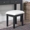 Florence Midnight Grey Painted Oak Dressing Stool