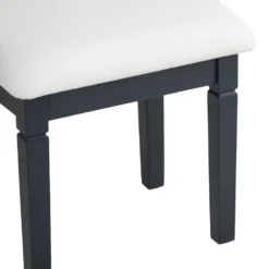 Florence Midnight Grey Painted Oak Dressing Stool -Furniture Specialty Store SWO ST MG 3