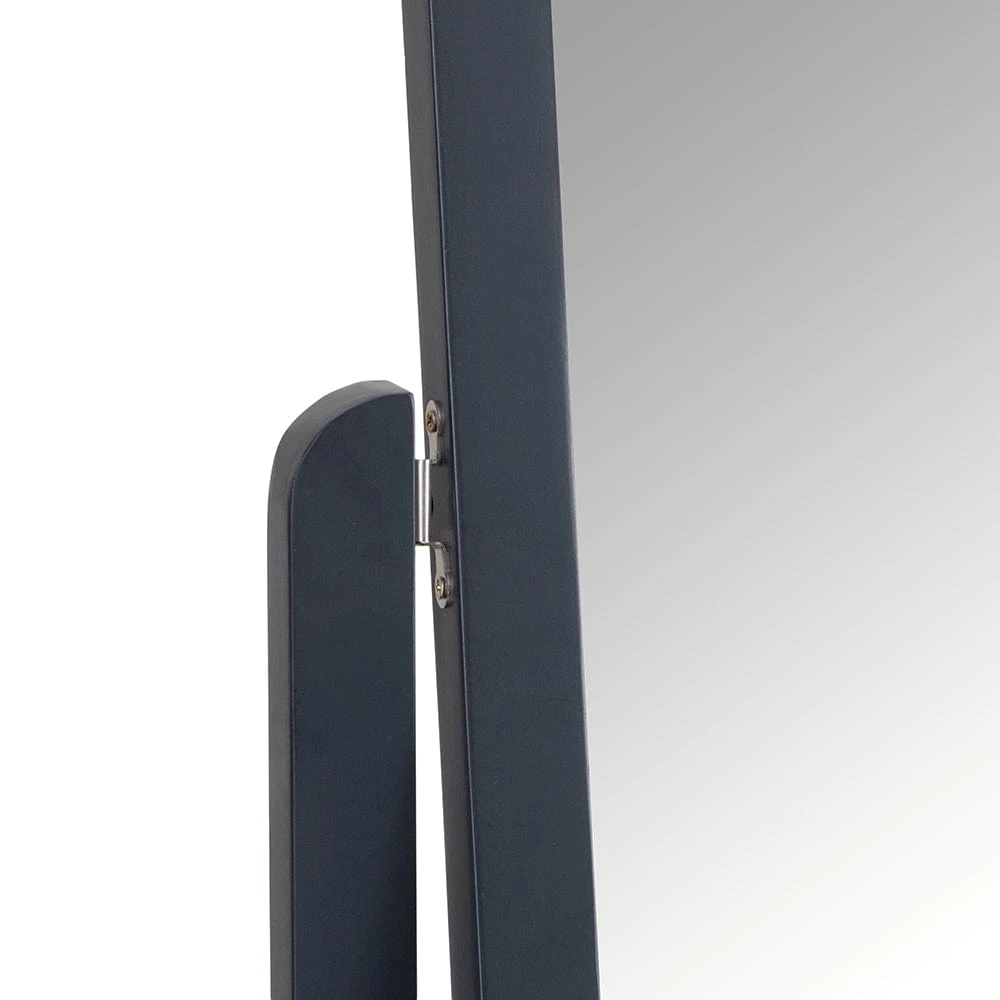 Florence Midnight Grey Painted Oak Vanity Mirror 4 Florence Midnight Grey Painted Oak Vanity Mirror - Image 4