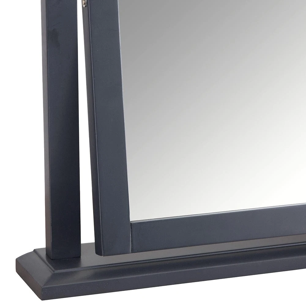 Florence Midnight Grey Painted Oak Vanity Mirror 5 Florence Midnight Grey Painted Oak Vanity Mirror - Image 5
