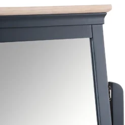 Florence Midnight Grey Painted Oak Vanity Mirror 13 Florence Midnight Grey Painted Oak Vanity Mirror -Furniture Specialty Store SWO TM MG 5