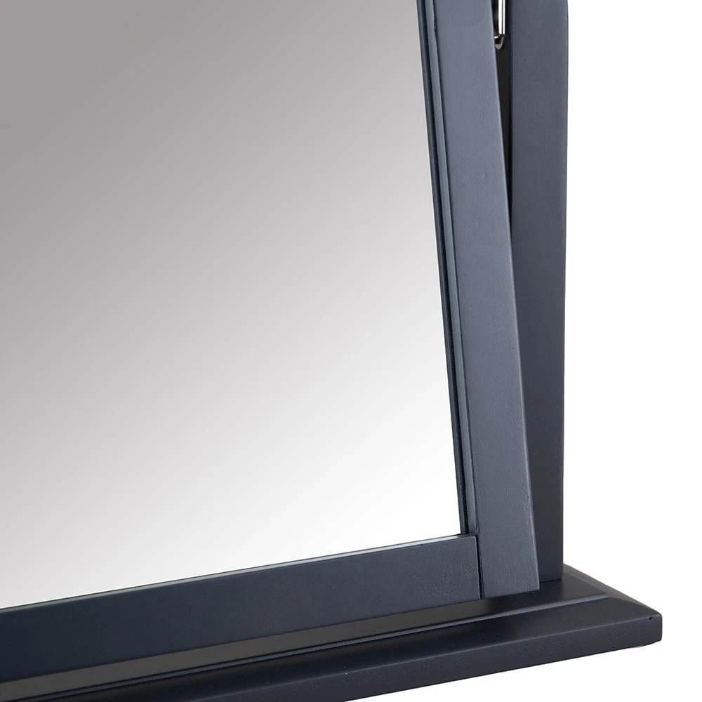 Florence Midnight Grey Painted Oak Vanity Mirror 7 Florence Midnight Grey Painted Oak Vanity Mirror - Image 7