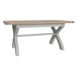 Suffolk Grey Painted Oak 1.8m Fixed Top Dining Table