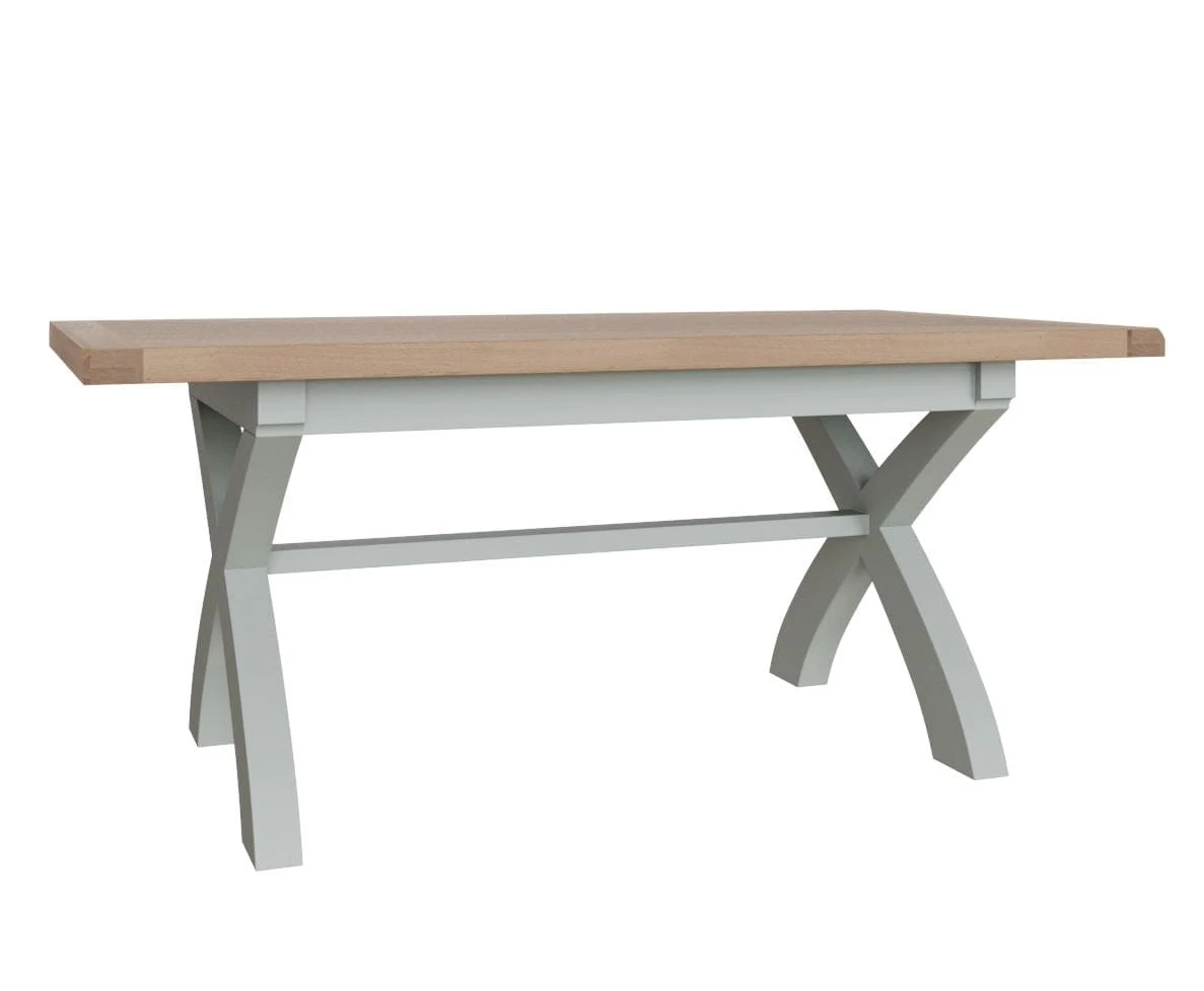 Suffolk Grey Painted Oak 1.8m Fixed Top Dining Table 1 Suffolk Grey Painted Oak 1.8m Fixed Top Dining Table