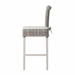 Monaco White Wicker Bar Stool -Furniture Specialty Store WW 181 05 scaled