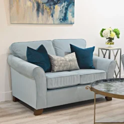 Canterbury 2 Seater Sofa Plush Sky Fabric