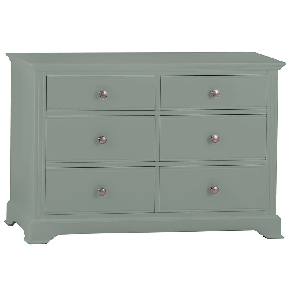 Banbury Sage Green Painted Chest Of 6 Drawers 2 Banbury Sage Green Painted Chest Of 6 Drawers - Image 2