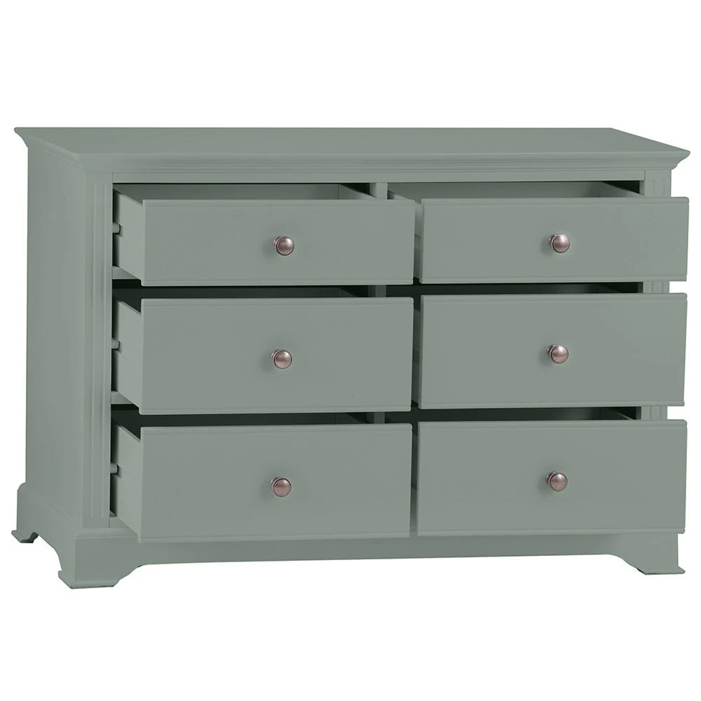 Banbury Sage Green Painted Chest Of 6 Drawers 3 Banbury Sage Green Painted Chest Of 6 Drawers - Image 3