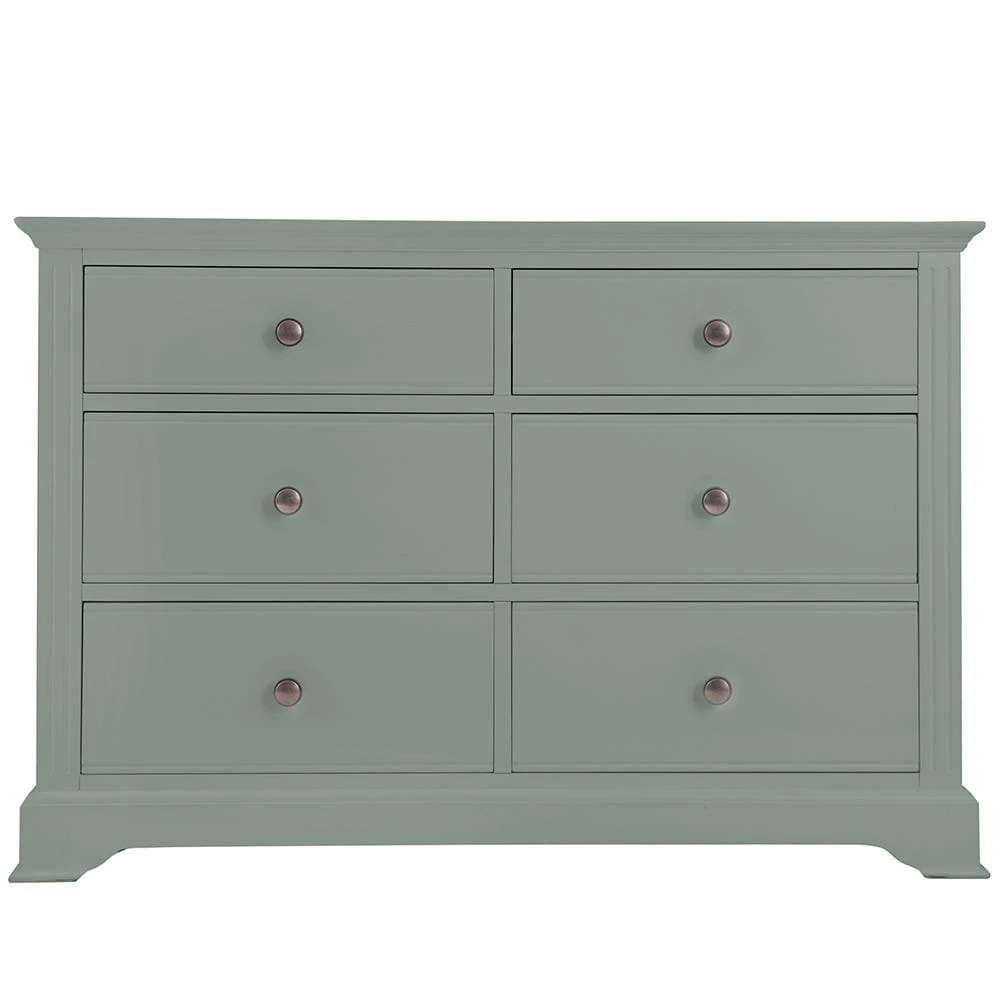 Banbury Sage Green Painted Chest Of 6 Drawers 10 Banbury Sage Green Painted Chest Of 6 Drawers - Image 10