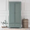 Banbury Sage Green Painted 2 Door Wardrobe With Drawers