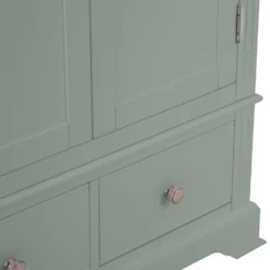 Banbury Sage Green Painted 2 Door Wardrobe With Drawers -Furniture Specialty Store bp fhr cg 10