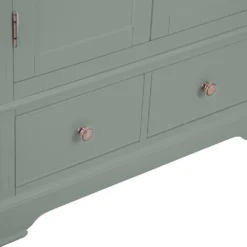 Banbury Sage Green Painted 2 Door Wardrobe With Drawers -Furniture Specialty Store bp fhr cg 12
