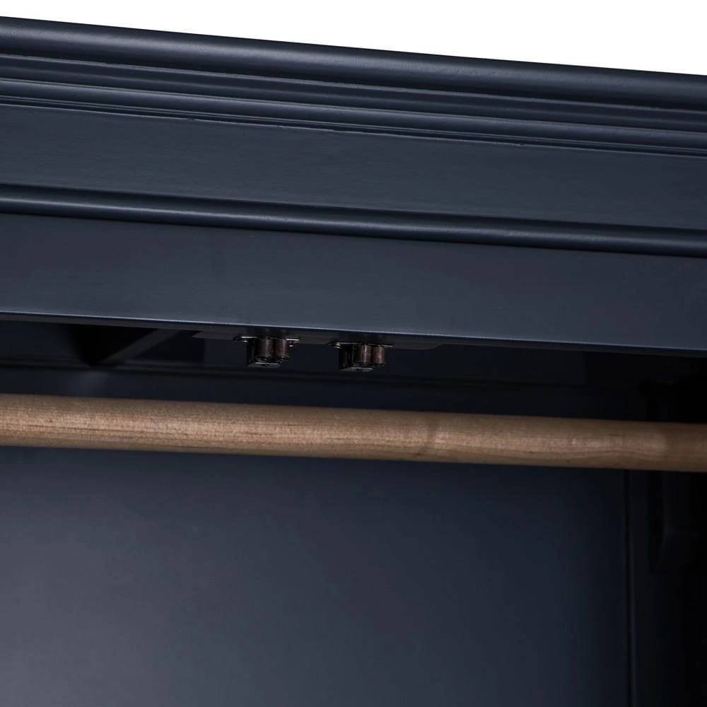 Banbury Midnight Grey Painted 2 Door Wardrobe With Drawers 15 Banbury Midnight Grey Painted 2 Door Wardrobe With Drawers - Image 15