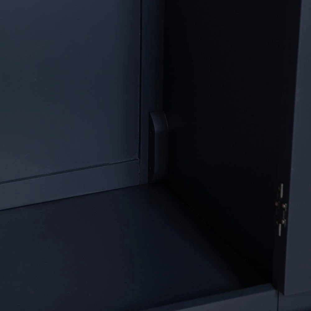 Banbury Midnight Grey Painted 2 Door Wardrobe With Drawers 6 Banbury Midnight Grey Painted 2 Door Wardrobe With Drawers - Image 6