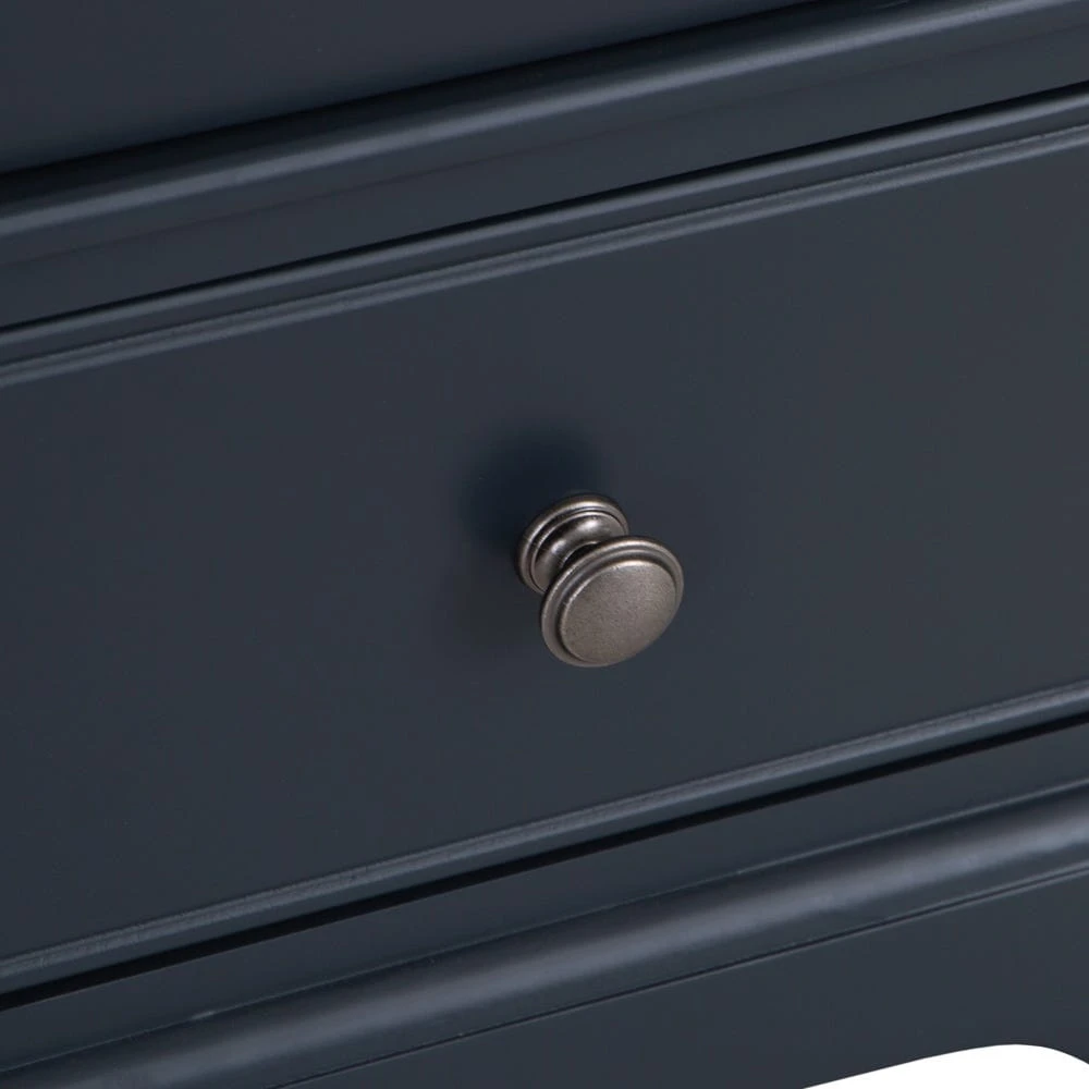 Banbury Midnight Grey Painted 2 Door Wardrobe With Drawers 4 Banbury Midnight Grey Painted 2 Door Wardrobe With Drawers - Image 4