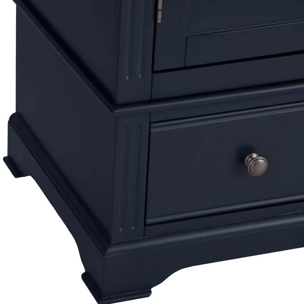 Banbury Midnight Grey Painted 2 Door Wardrobe With Drawers 11 Banbury Midnight Grey Painted 2 Door Wardrobe With Drawers - Image 11