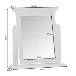 Banbury White Painted Vanity Mirror 13 Banbury White Painted Vanity Mirror -Furniture Specialty Store bp tm dims