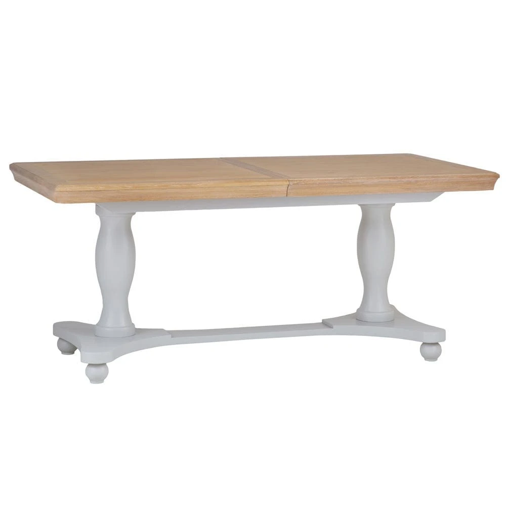 Ashbourne Grey Painted 1.8m Double Pedestal Extending Dining Table 2 Ashbourne Grey Painted 1.8m Double Pedestal Extending Dining Table - Image 2