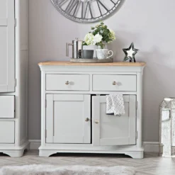 Ashbourne Grey Painted 2 Door Small Sideboard