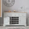 Ashbourne Grey Painted Large Sideboard Wine Rack