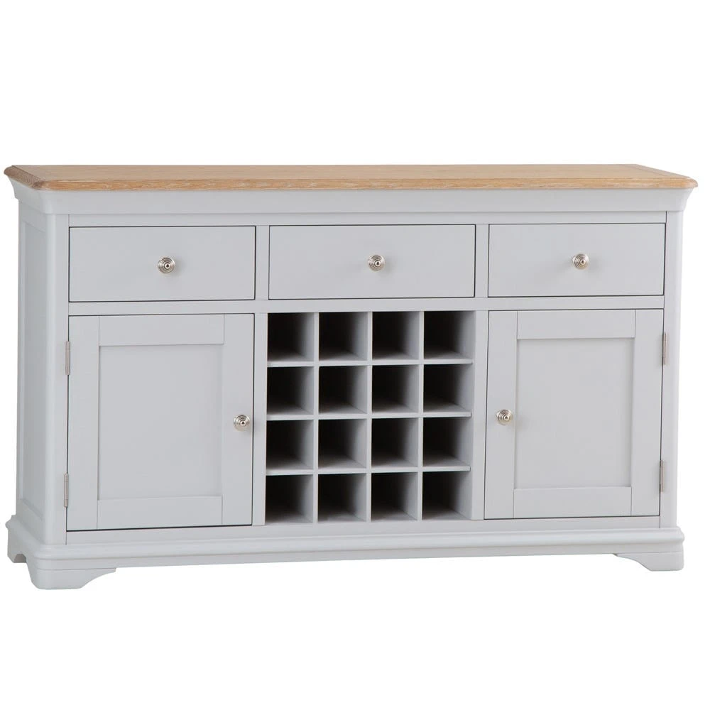 Ashbourne Grey Painted Large Sideboard Wine Rack 2 Ashbourne Grey Painted Large Sideboard Wine Rack - Image 2
