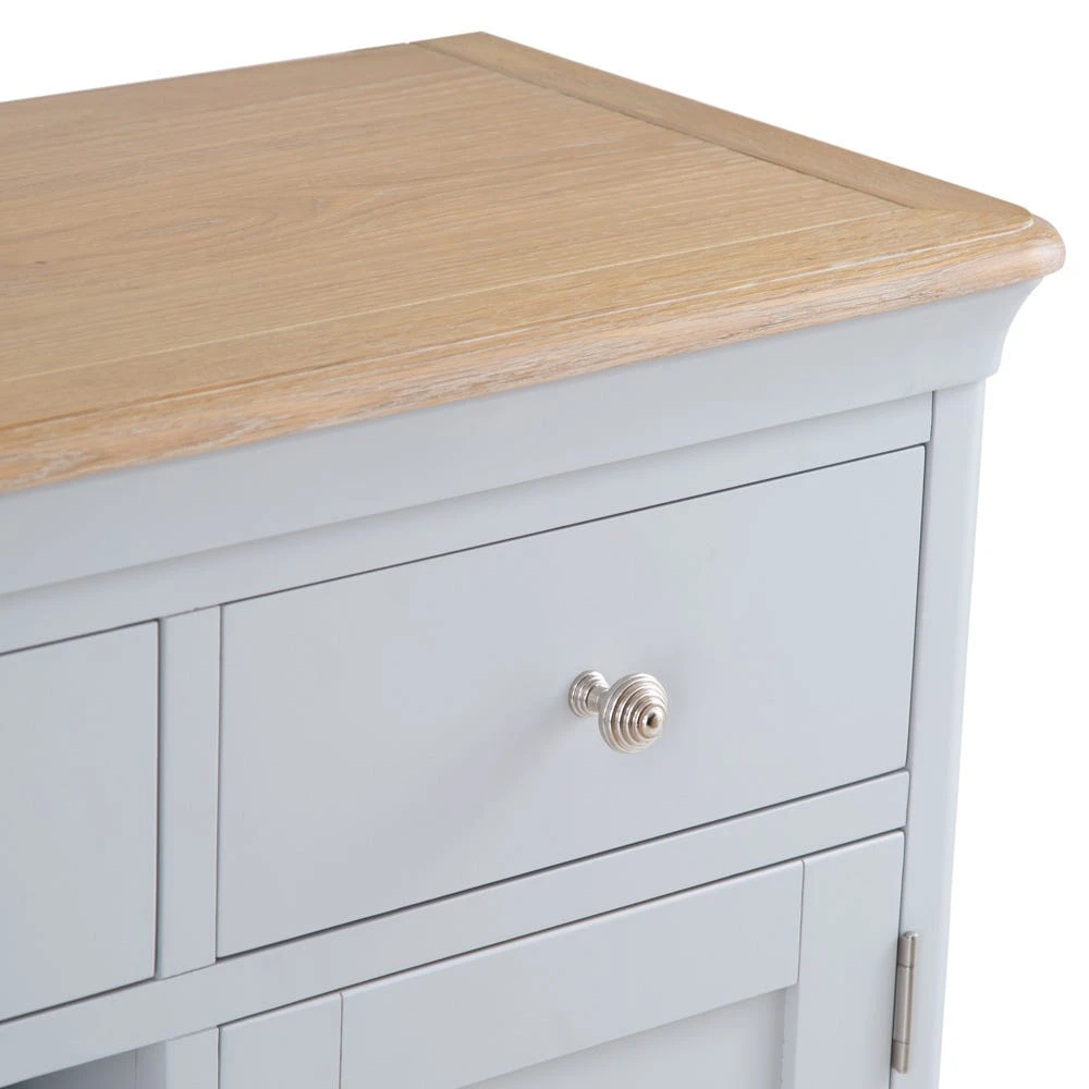 Ashbourne Grey Painted Large Sideboard Wine Rack 4 Ashbourne Grey Painted Large Sideboard Wine Rack - Image 4