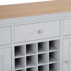 Ashbourne Grey Painted Large Sideboard Wine Rack 16 Ashbourne Grey Painted Large Sideboard Wine Rack -Furniture Specialty Store bri bwr03 9