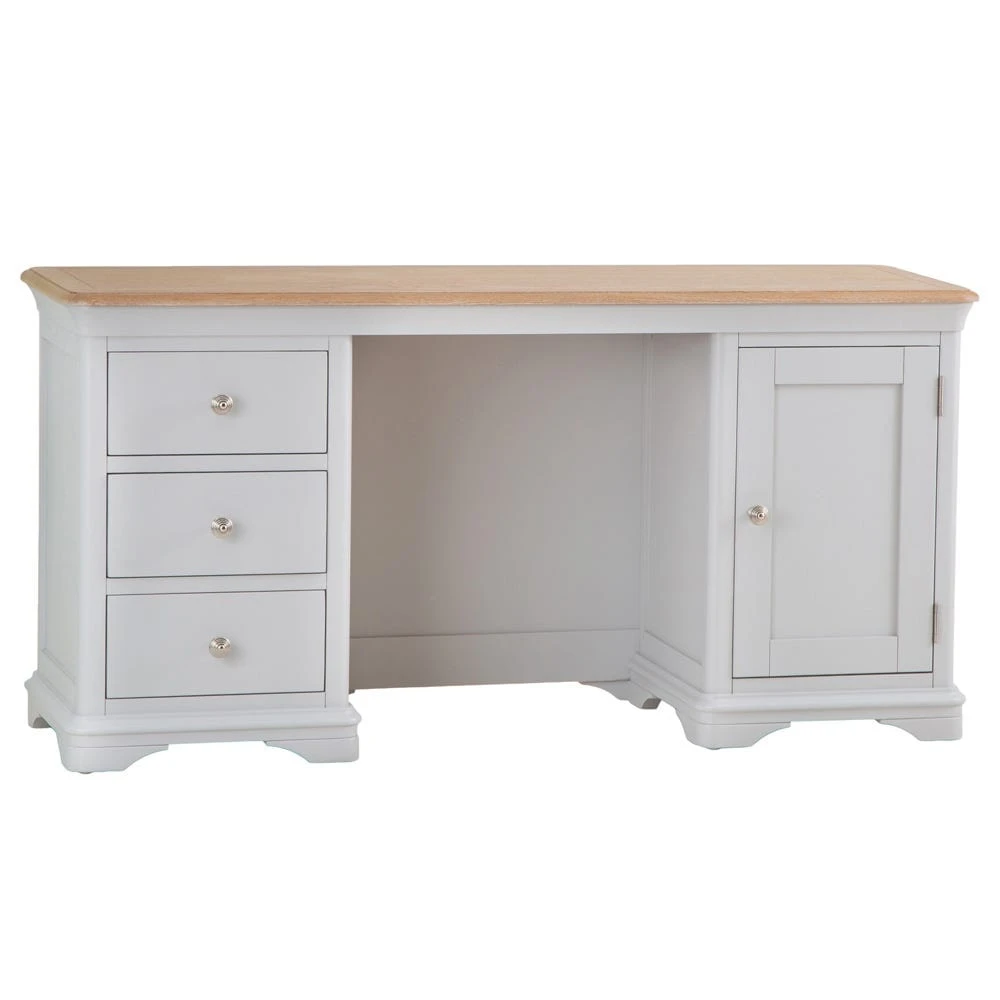 Ashbourne Grey Painted Large Double Pedestal Desk 2 Ashbourne Grey Painted Large Double Pedestal Desk - Image 2