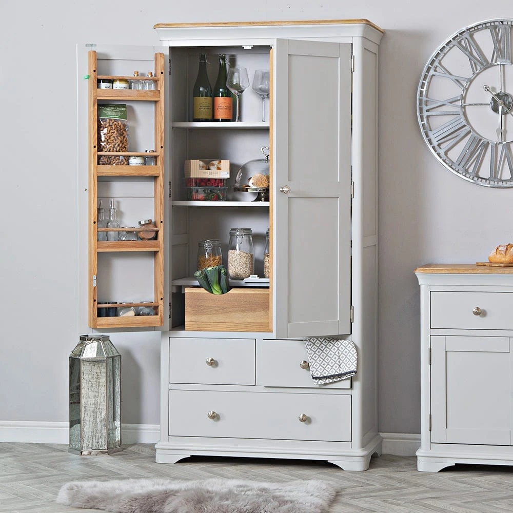 Ashbourne Grey Painted Large Larder Unit 2 Ashbourne Grey Painted Large Larder Unit - Image 2