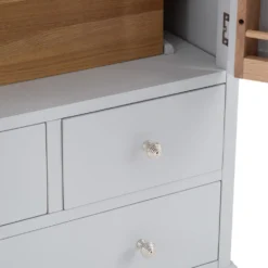 Ashbourne Grey Painted Large Larder Unit 30 Ashbourne Grey Painted Large Larder Unit -Furniture Specialty Store bri kc02 5