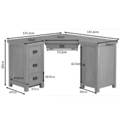 Winchester Oak Corner Computer Desk -Furniture Specialty Store ccd