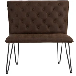 Industrial Brown 90cm Studded Back Bench -Furniture Specialty Store ch20 br 12