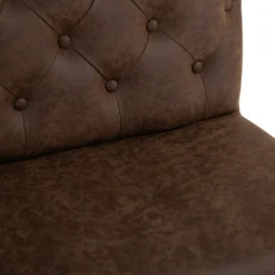 Industrial Brown 90cm Studded Back Bench -Furniture Specialty Store ch20 br 9