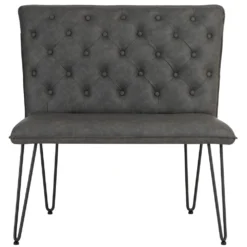 Industrial Grey 90cm Studded Back Bench -Furniture Specialty Store ch20 gr 13