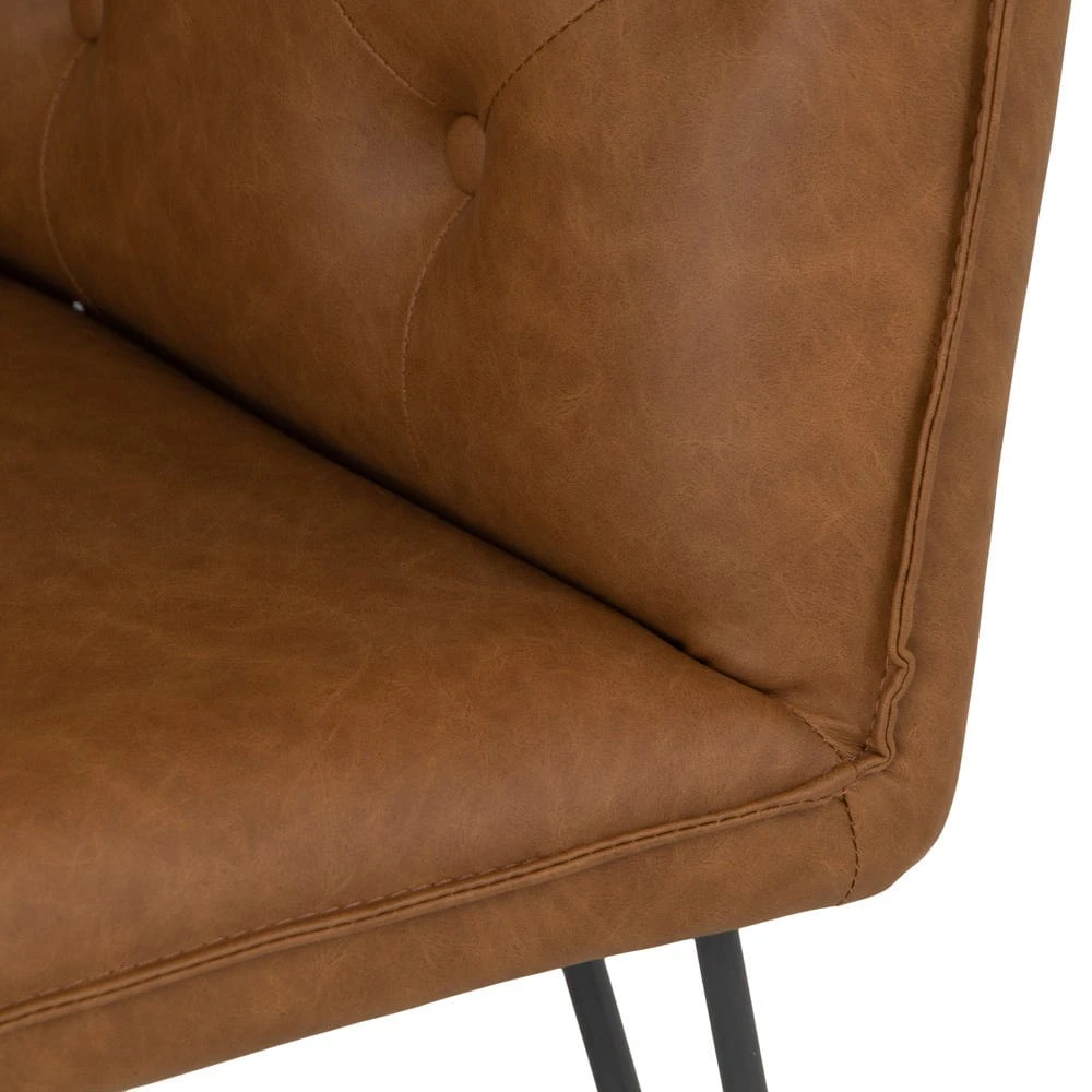 Industrial Tan Studded Back Corner Bench 9 Industrial Tan Studded Back Corner Bench - Image 9