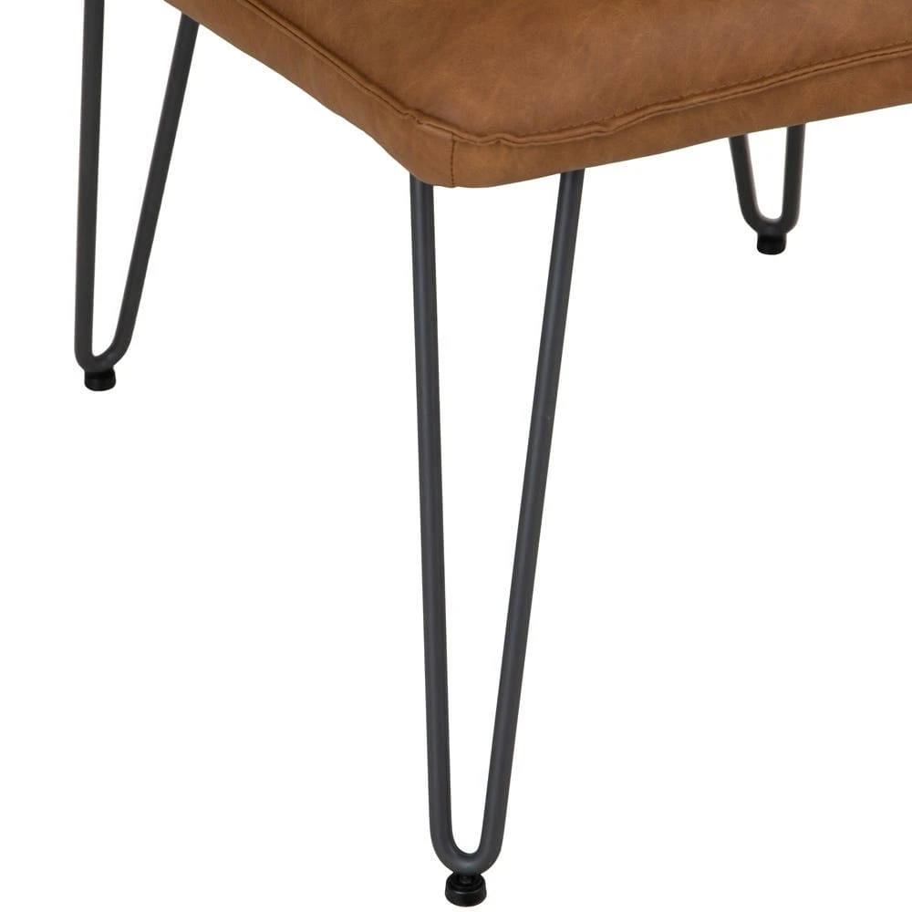 Industrial Tan Studded Back Corner Bench 10 Industrial Tan Studded Back Corner Bench - Image 10