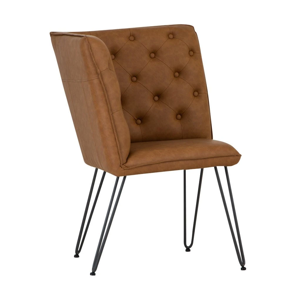 Industrial Tan Studded Back Corner Bench 6 Industrial Tan Studded Back Corner Bench - Image 6