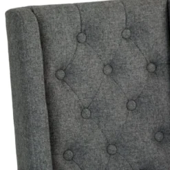 Perugia Dark Grey Button Back Bar Stool With Studs -Furniture Specialty Store ch29 dg cutout 5