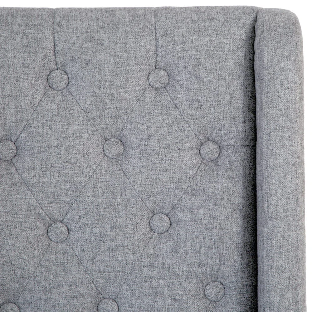 Perugia Light Grey Button Back Bar Stool With Studs 9 Perugia Light Grey Button Back Bar Stool With Studs - Image 9