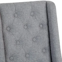 Perugia Light Grey Button Back Bar Stool With Studs 24 Perugia Light Grey Button Back Bar Stool With Studs -Furniture Specialty Store ch29 lg 6