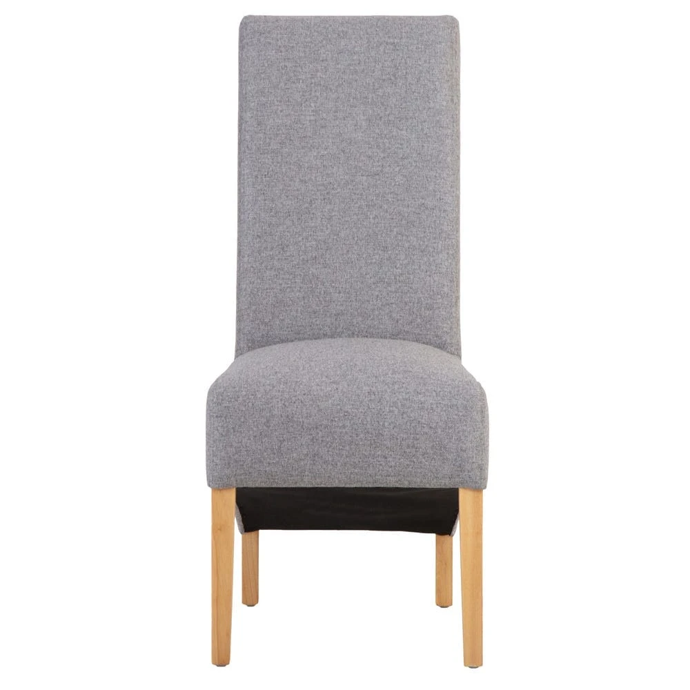 Holcombe Light Grey Classic Scroll Back Dining Chair 12 Holcombe Light Grey Classic Scroll Back Dining Chair - Image 12