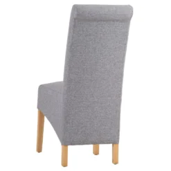Holcombe Light Grey Classic Scroll Back Dining Chair 19 Holcombe Light Grey Classic Scroll Back Dining Chair -Furniture Specialty Store ch35 lg 2