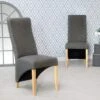 Hardingham Dark Grey Wave Back Dining Chair