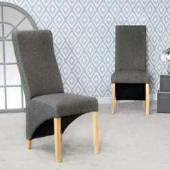 Hardingham Dark Grey Wave Back Dining Chair