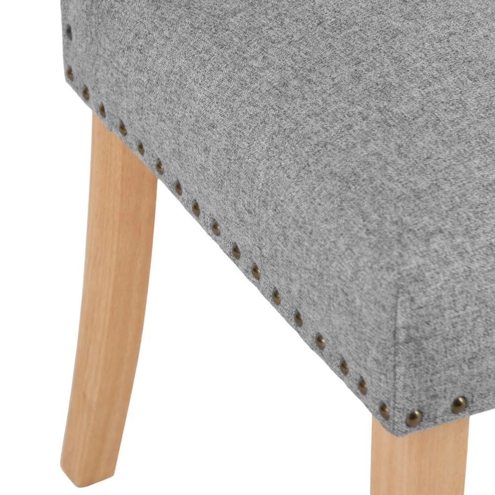 Wimborne Light Grey Straight Back Dining Chair 8 Wimborne Light Grey Straight Back Dining Chair - Image 8