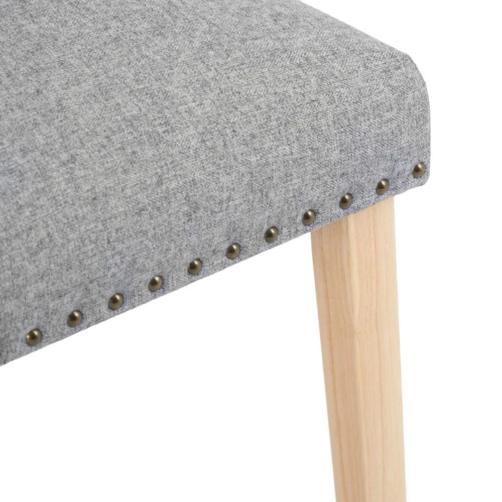 Wimborne Light Grey Straight Back Dining Chair 9 Wimborne Light Grey Straight Back Dining Chair - Image 9