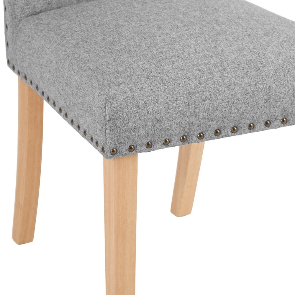 Wimborne Light Grey Straight Back Dining Chair 5 Wimborne Light Grey Straight Back Dining Chair - Image 5