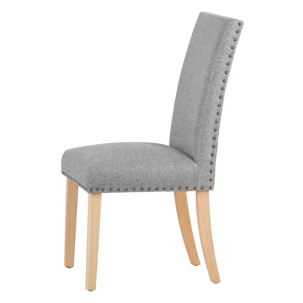 Wimborne Light Grey Straight Back Dining Chair 3 Wimborne Light Grey Straight Back Dining Chair - Image 3